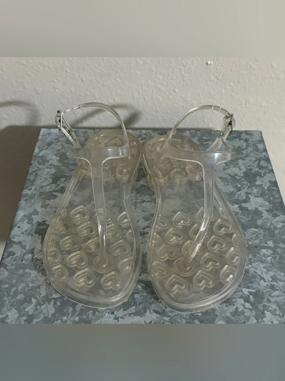 Old Navy Kids Clear Jelly Water Sandals, Size 13